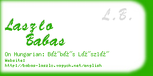 laszlo babas business card